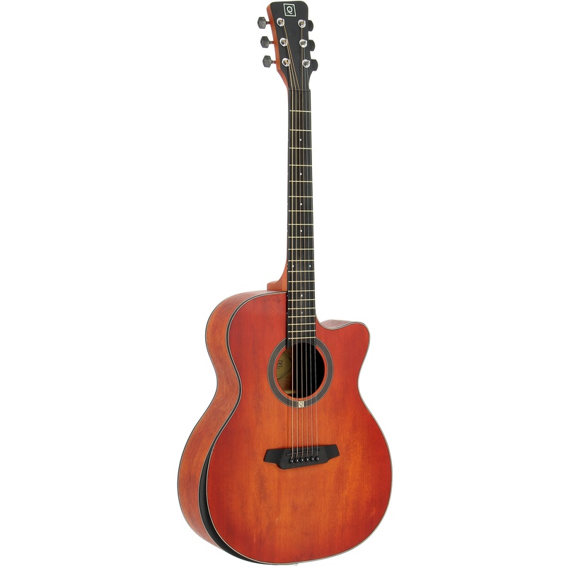 Guitarra Acustica Oqan Qga-102 Rdc Cherryburst