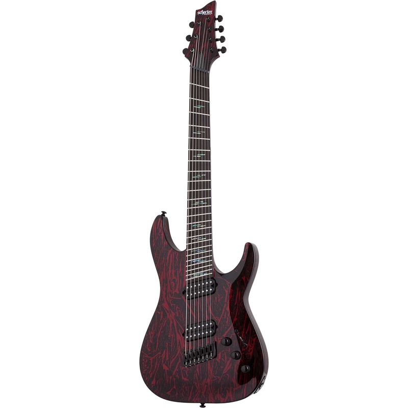 Guitarra Eléctrica Schecter C-7 Ms Silver Mountain Bm Blood Moon