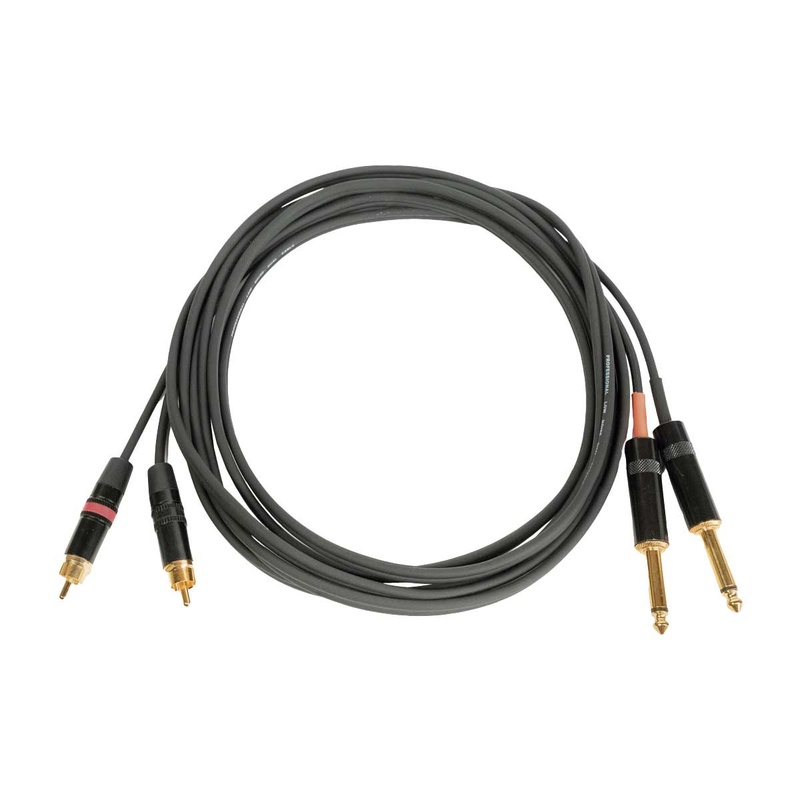 Cable De Audio Rca Oqan Qablp 2Jm 1.5 2Rca Yg Bk