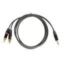 Cable Mini-Jack Oqan Qablp Mjst - 3 - 2Rca Yg Bk