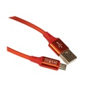 Cable Micro Usb Oqan 150Cm Rojo