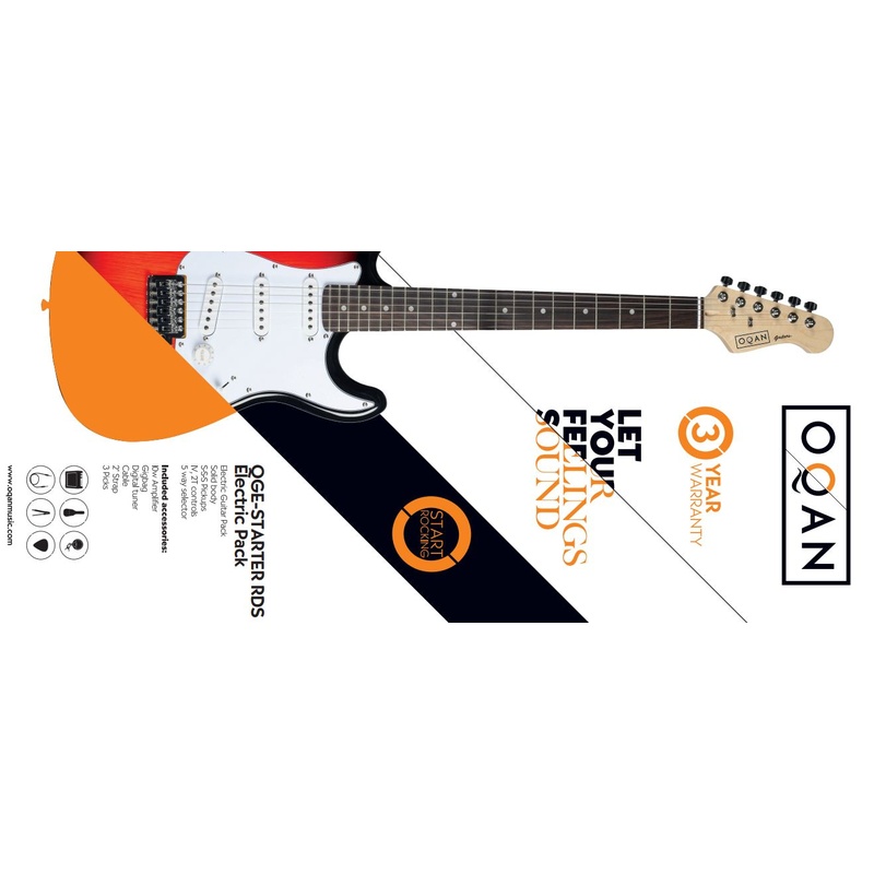 Guitarra Eléctrica Oqan Qge-Starter Rds