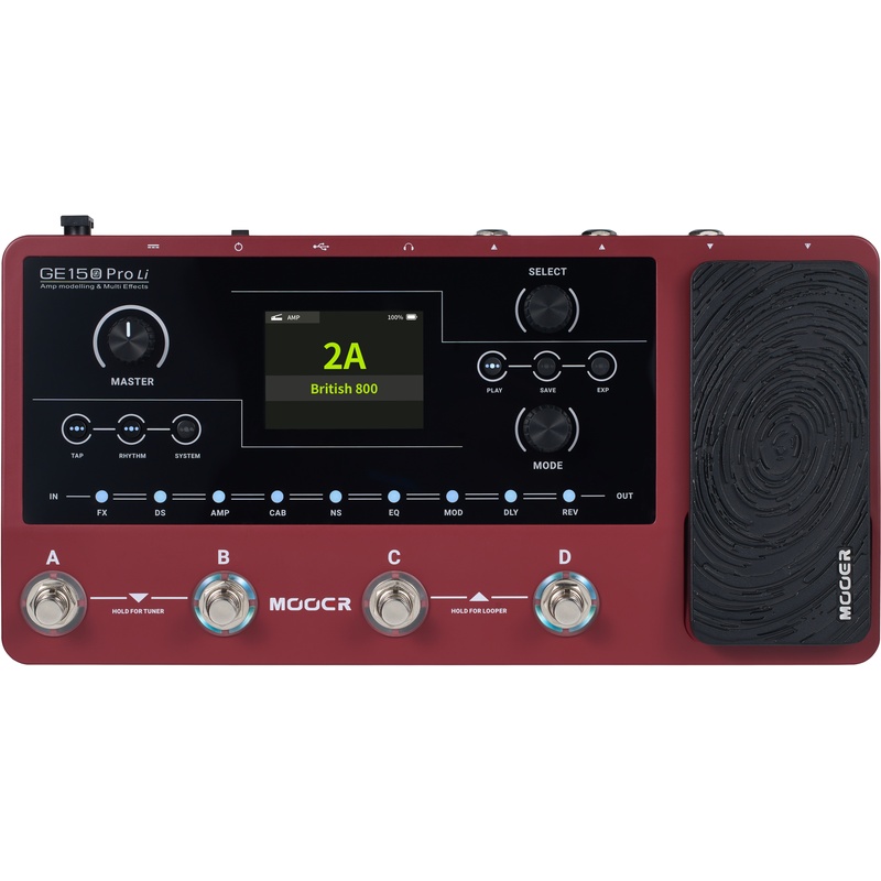 Pedalera De Suelo Multi-Efectos Mooer Ge150 Pro Li