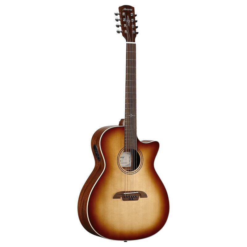 Guitarra Electroacustica De 8 Cuerdas Alvarez Ag60 8String Grand Auditorium Shadowburst