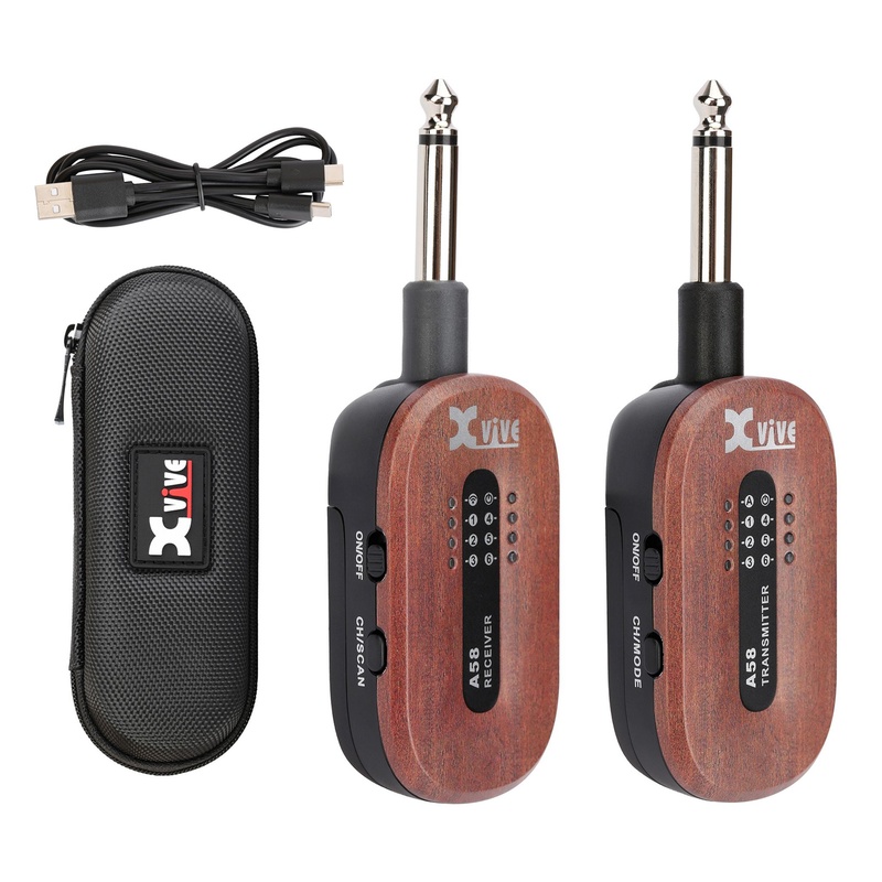 Sistema Inalámbrico Gitarra Y Bajo Xvive A58 Mahogany