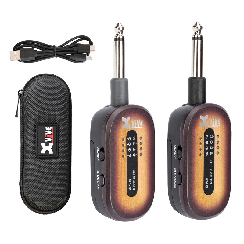 Sistema Wireless Gitarra Bajo Xvive A58 Sunburst