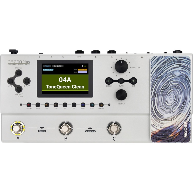 Pedalera Multi-Efectos De Suelo Mooer Ge200 Plus Wh