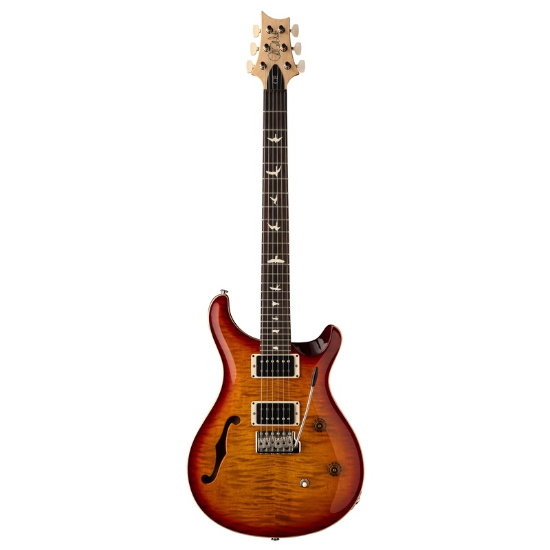 Guitarra De Cuerpo Semi-Hueco Prs Guitars Ce24 Sh Dark Cherry Sunburst
