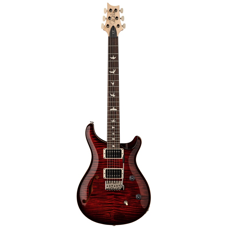 Guitarra De Cuerpo Semi-Hueco Prs Guitars Ce24 Sh Fire Red Burst