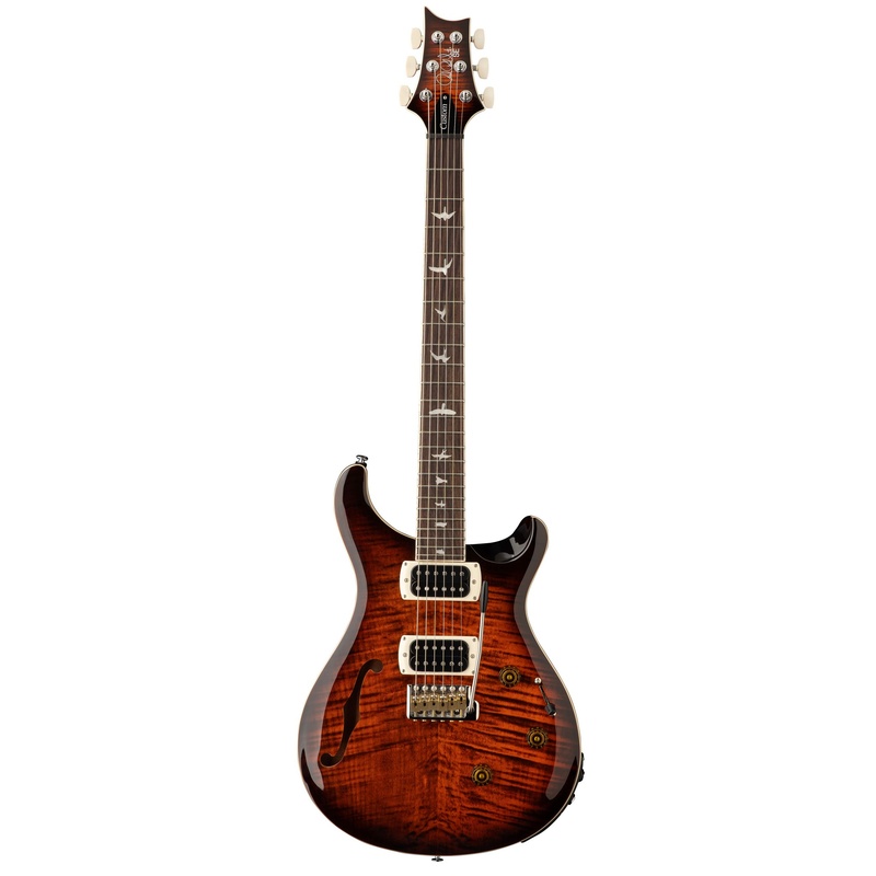 Guitarra Semi-Hollow Electrica Prs Se Custom 24 Orange Tiger Smokeburst
