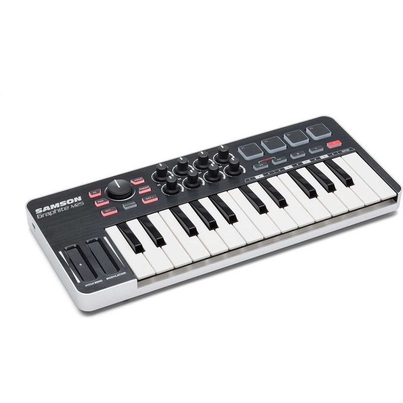 Teclado Controlador Midi Samson Graphite M25 Mini