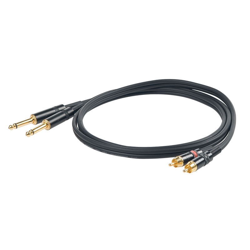 Cable De Audio Rca Proel Challenge 2M Bk