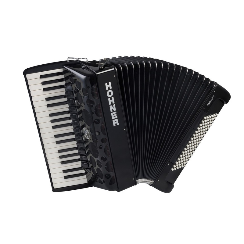 Acordeón De Piano Cromático Hohner Amica Forte Iv 96 Bk