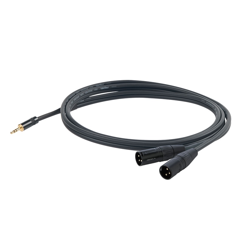 Cable Mini-Jack Y Proel Chlp320Lu15 Bk