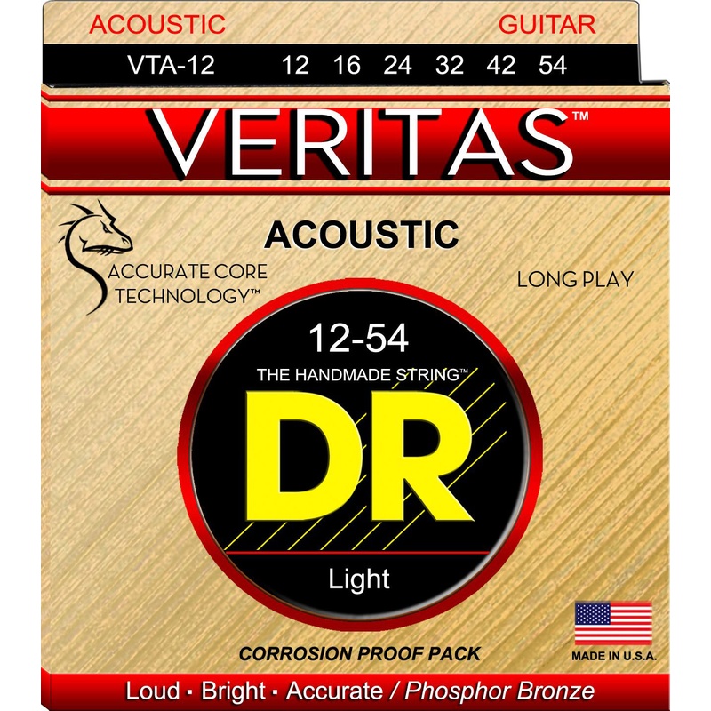 Cuerdas Acústica Dr Vta-12 Veritas