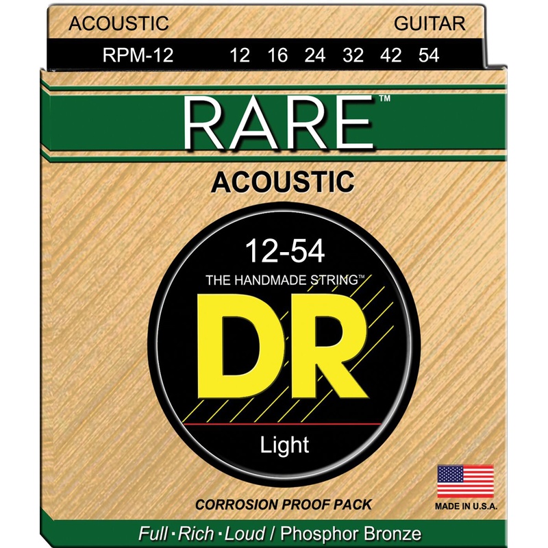 Cuerdas Acustica Dr Rpm-12 Rare Phosphor Bronze Light 12-16-24-32-42-54