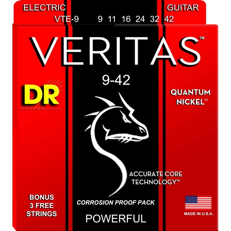 CUERDAS GUITARRA ELECTRICA DR VTE-9 VERITAS