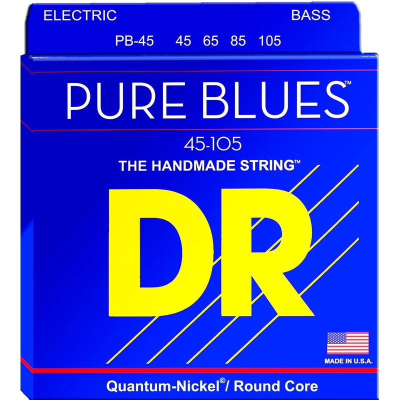 CUERDAS BAÚ DR PB-45 PURE BLUES QUANTUM NICKEL ROUND CORES M 45-65-85-105