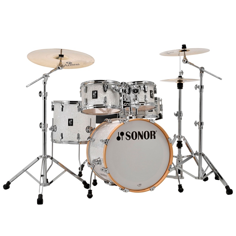 Set De Bateria Acustica Sonor Aq2 Stage White Pearl
