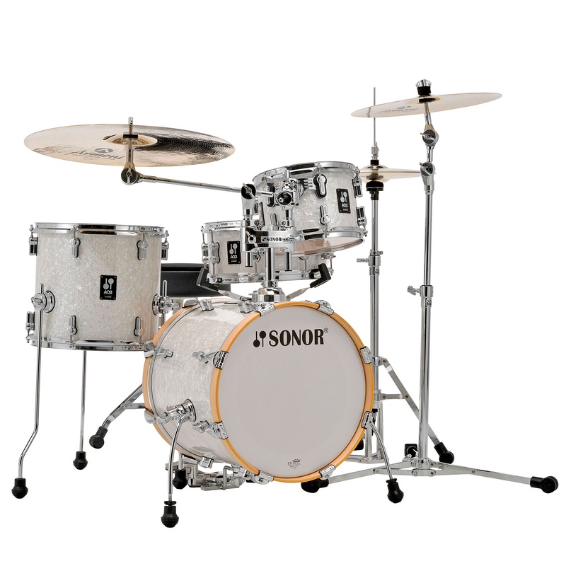 Set De Bateria Acustica Sonor Aq2 Bop White Pearl