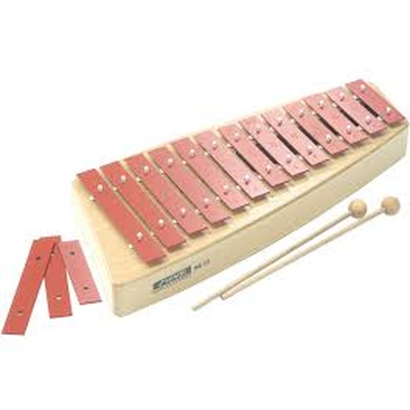 Carrillón Diatónico Sonor Orff Ng-11 Alto Do Major 16 Laminas Rojas