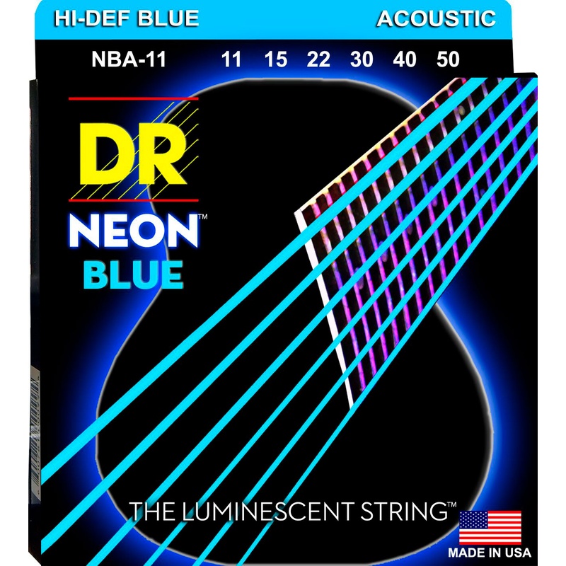 Cuerdas Acustica Dr Nba-11 Neon Blue