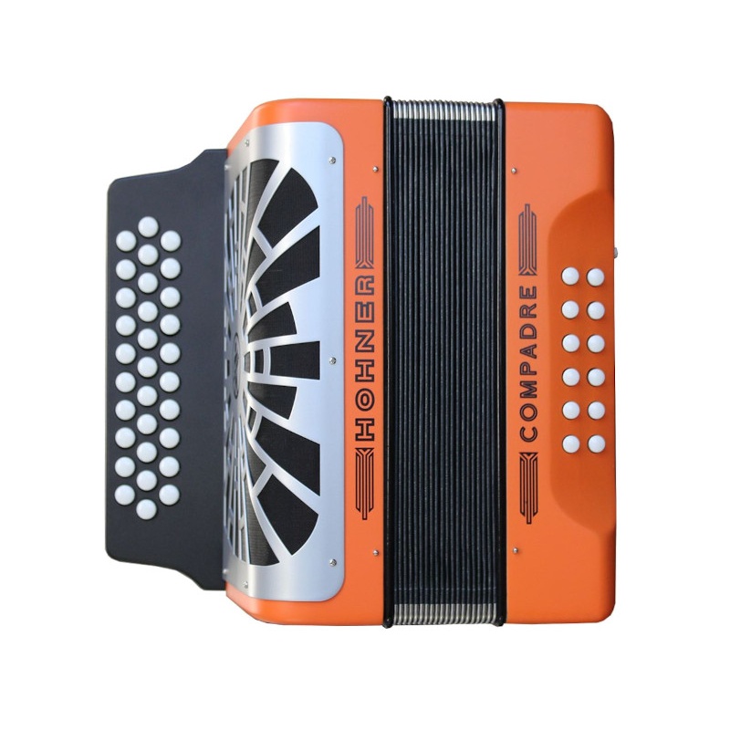Acordeón Diatónico Hohner Adg Naranja Silver Grill
