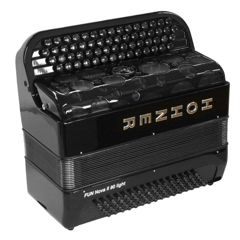 Acordeón De Botones Cromático Hohner Fun Nova Ii 80 Bk