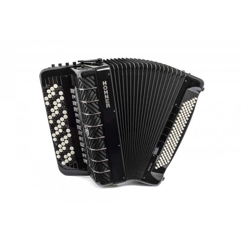 Acordeón De Botones Cromático Hohner Mattia Iv 120 C-Stepped Bk