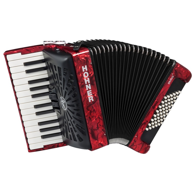 Acordeón De Piano Cromático Hohner Bravo Ii 48 Silentkey A16532 Rd