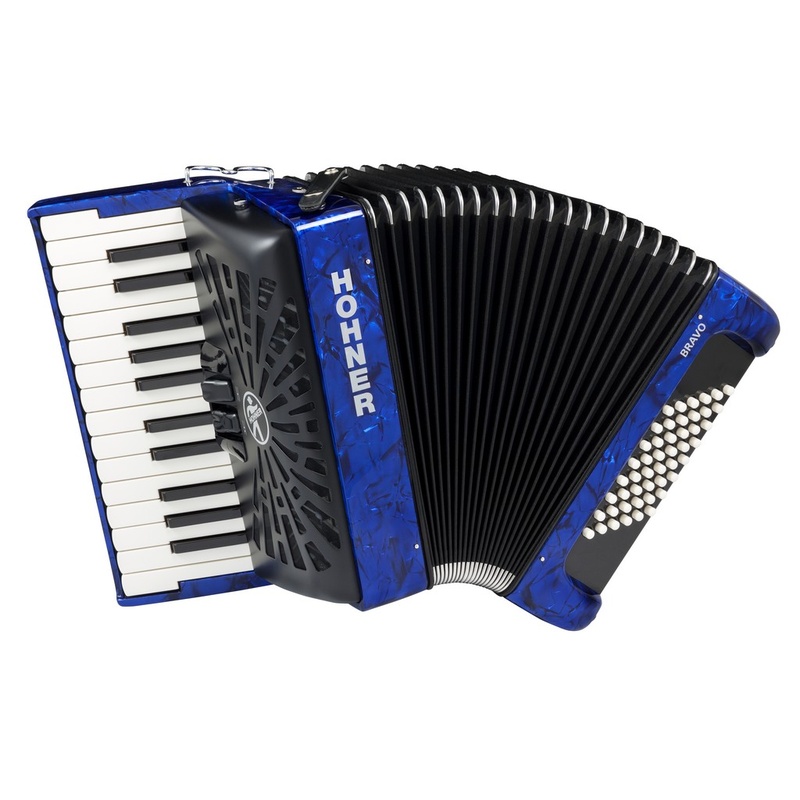 Acordeón De Piano Cromático Hohner Bravo Ii 48 A16542 Silentkey