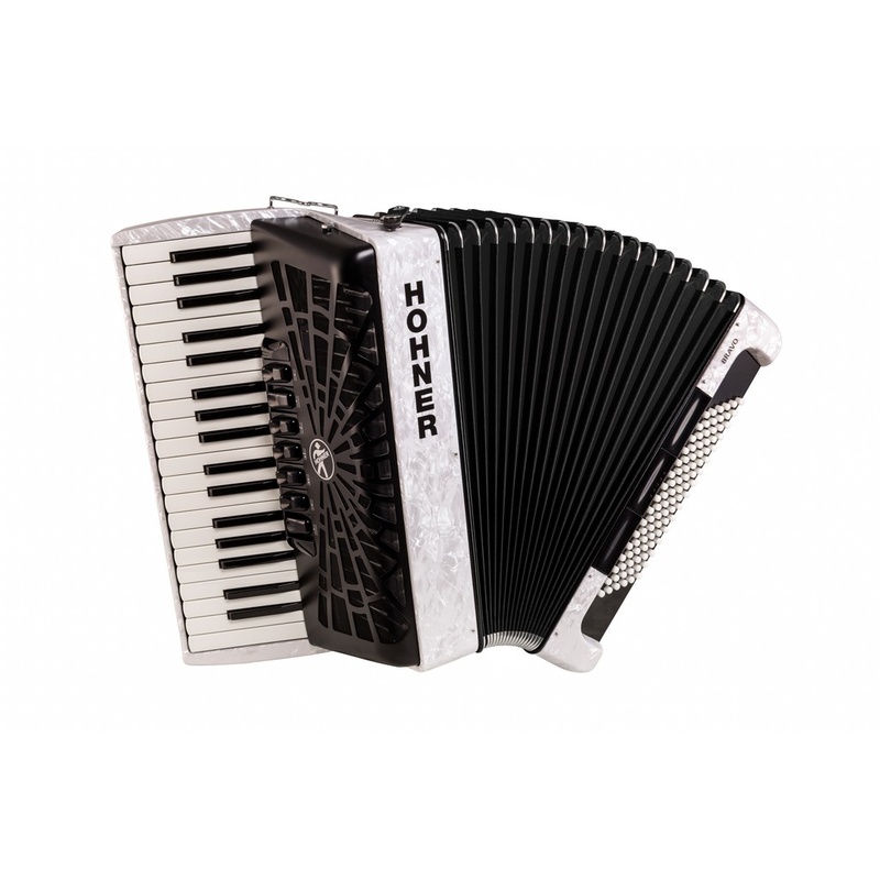 Acordeón De Piano Cromático Hohner Bravo Iii 96 A16712 Silentkey Wh