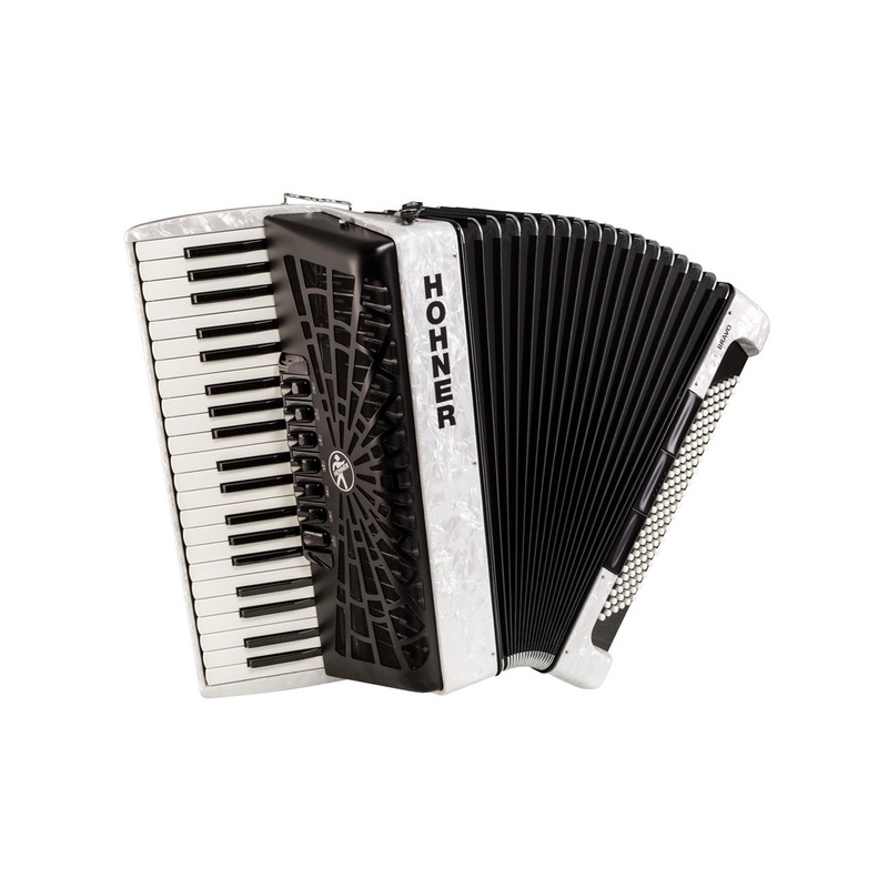 Acordeon De Piano Cromático Hohner Bravo Iii 120 A16812 Silentkey Wh