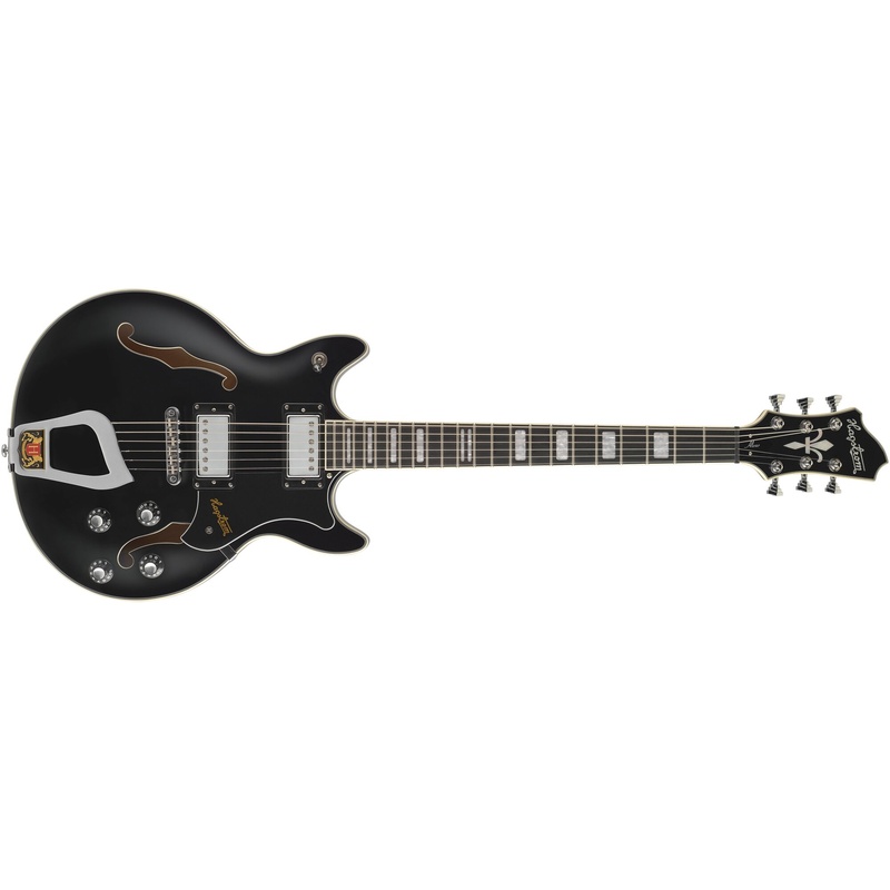 GUITARRA DE CUERPO SEMI-HUECO HAGSTROM ALVAR BK