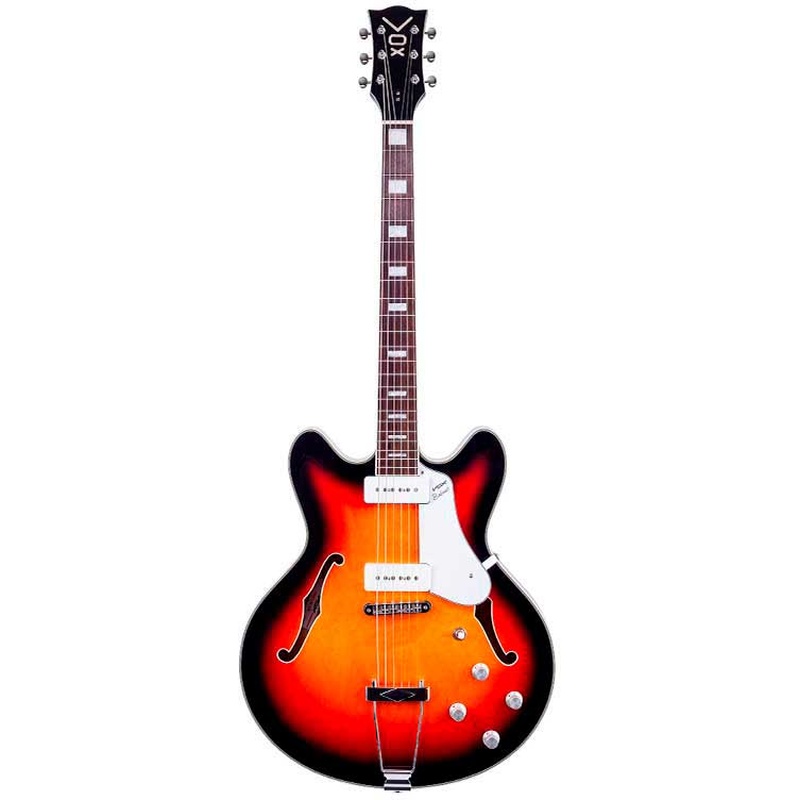Guitarra De Cuerpo Semi-Hueco Vox Bobcat V90 Sunburst