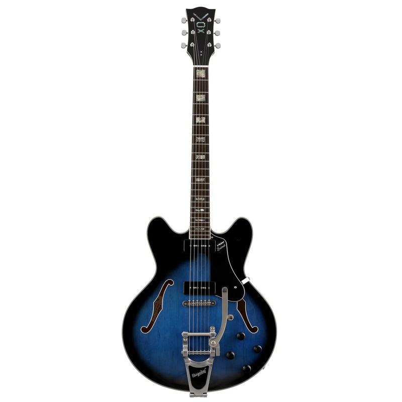 Guitarra Eléctrica Vox Bobcat V90 Bigsby Blue Burst