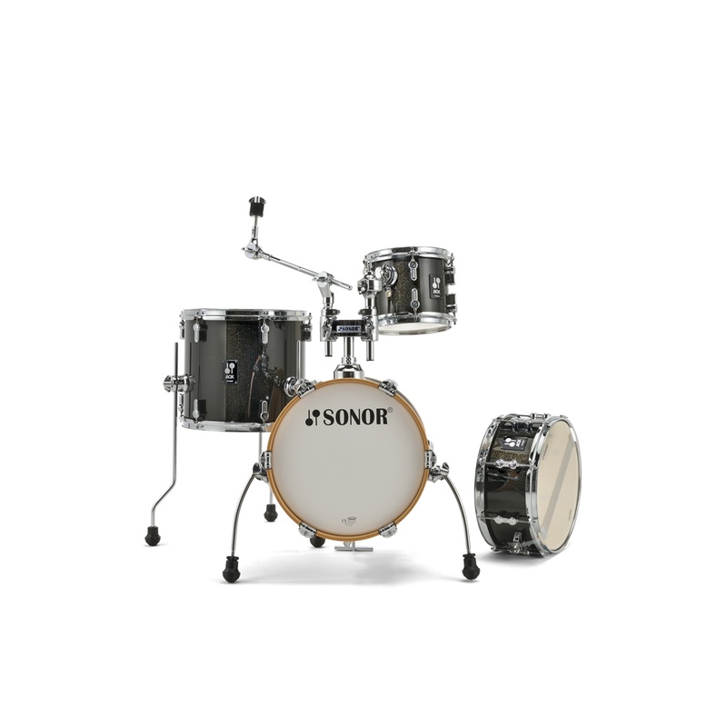 Set Batería Acústica Sonor Aqx Micro Bms Bk Midnight Sparkle