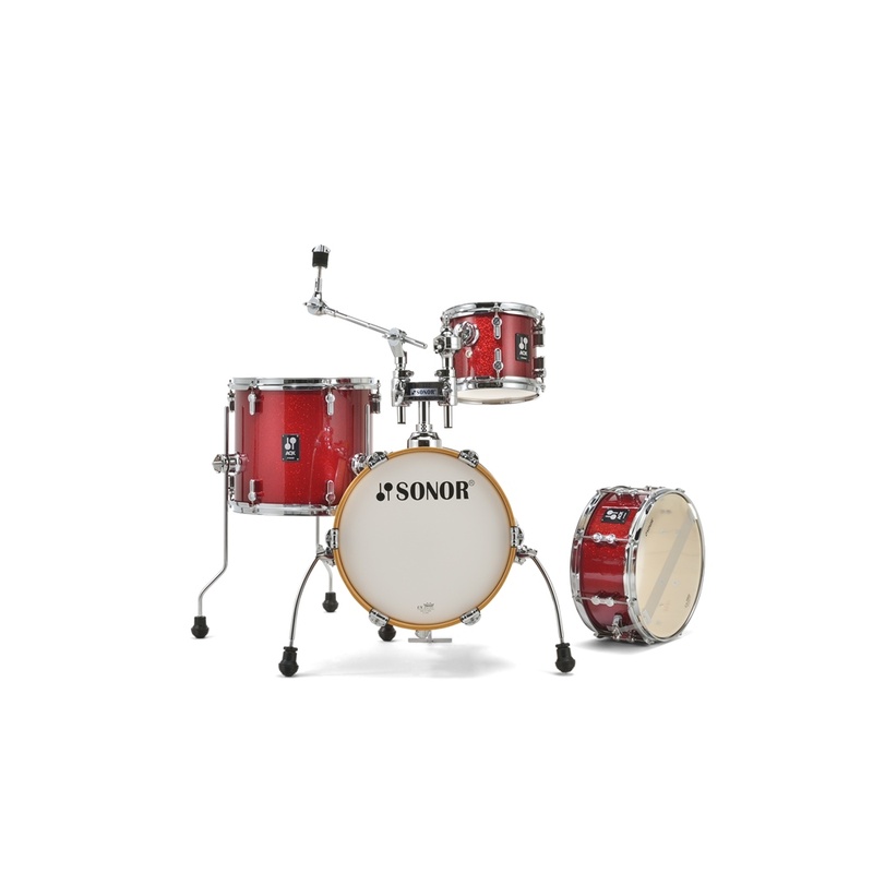 Set De Bateria Acustica Sonor Aqx Micro Red Moon Sparkle