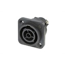 CONECTOR DE CHASIS POWERCON HEMBRA 3 PINES NEUTRIK NAC3FPX-ST-TOP BK