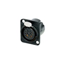 CONECTOR XLR HEMBRA DE CHASIS NEUTRIK NC10FD-LX-B BK