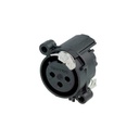 CONECTOR XLR HEMBRA NEUTRIK NC3FAAH1-DA BK