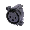 CONECTOR XLR HEMBRA NEUTRIK NC3FAAH2-0 BK