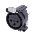 CONECTOR XLR HEMBRA 3 PIN NEUTRIK NC3FAAV1 BK