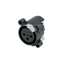 CONECTOR XLR HEMBRA NEUTRIK NC3FAH1-DA BK