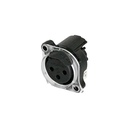 XLR FEMALE CONNECTOR 3-POLE NEUTRIK NC3FAH2-LR-DAE BK