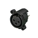 CONECTOR XLR HEMBRA 3 PIN NEUTRIK NC3FAV-0 BK