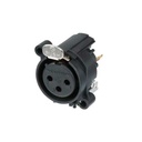 CONECTOR XLR HEMBRA 3 PINES NEUTRIK NC3FAV1 BK