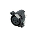 CONECTOR XLR HEMBRA NEUTRIK NC3FAV1-DA BK