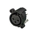 CONECTOR XLR HEMBRA NEUTRIK NC3FAV2-0 BK