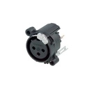 CONECTOR XLR HEMBRA 3 PINES NEUTRIK NC3FAV2-DA BK